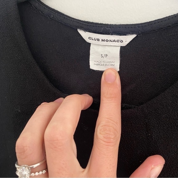 𝅺club Monaco Black Sleeveless Tank Small - Picture 3 of 5